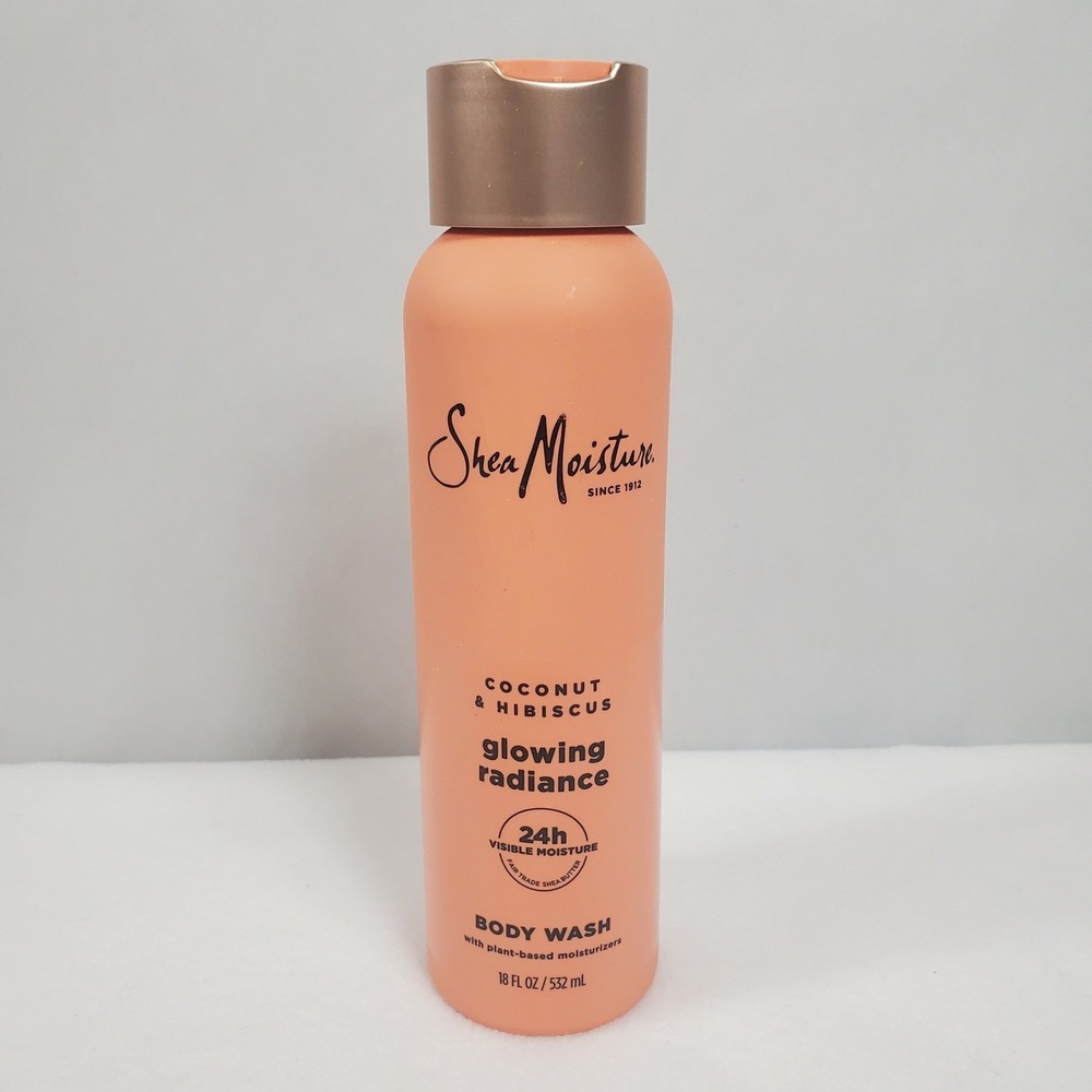 SheaMoisture Coconut Hibiscus Glowing Radiance Body Wash 18oz Illuminating 24hrs